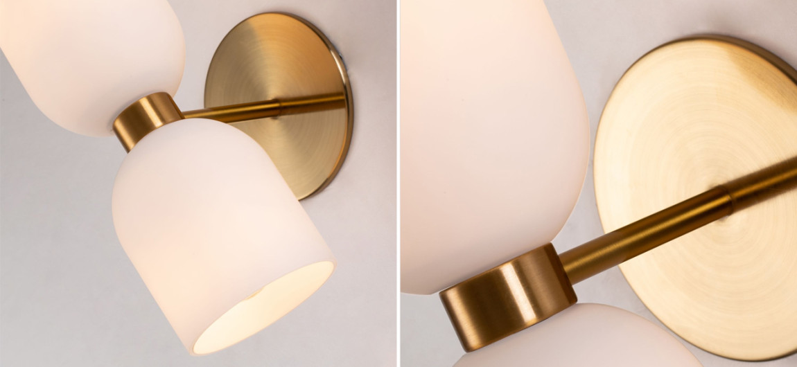 Бра с плафоном из белого стекла Light Maker Studio