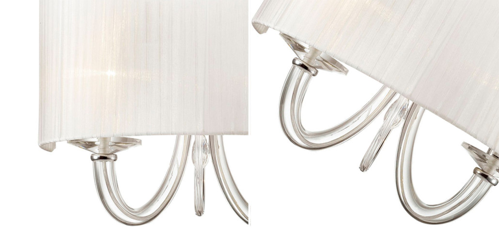 Бра с плафоном из белой органзы Gorgon