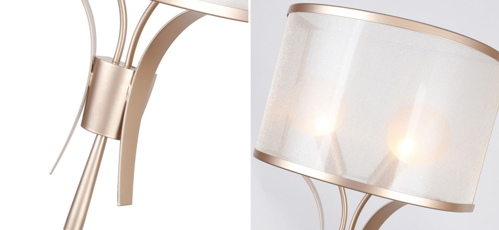 Бра с плафоном из белой органзы Sieve