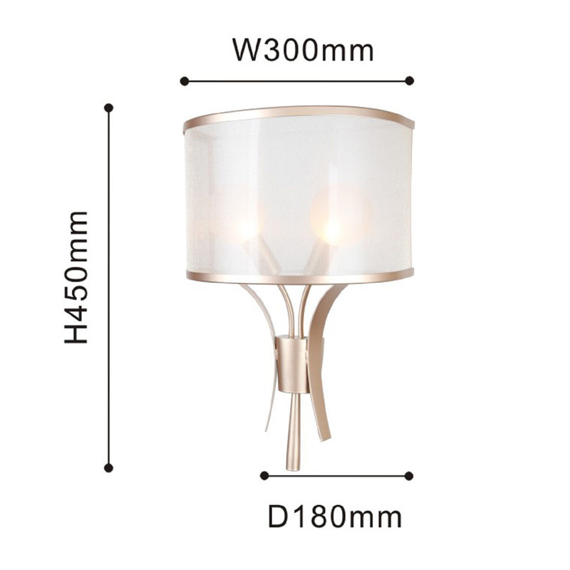 Бра с плафоном из белой органзы Sieve