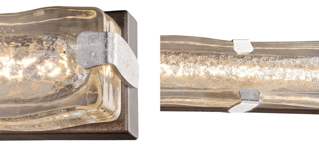 Бра с плафоном из выдувного муранского стекла Lumpio Silver