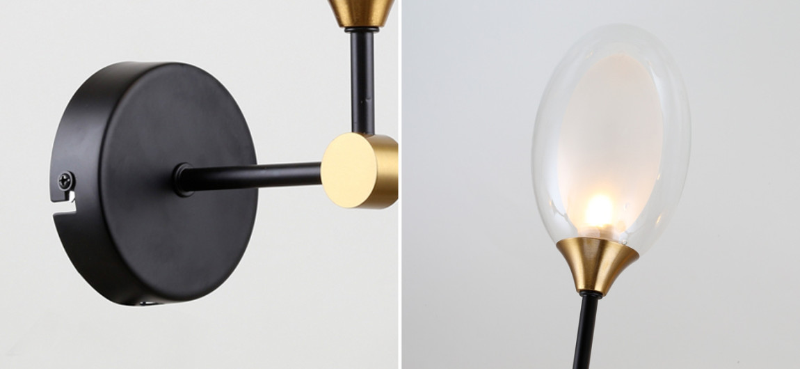 Бра с плафоном из двойного стекла BUBBLE CHANDELIER