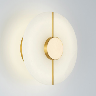 Бра с плафоном из камня в форме диска Buccio Stone Disk Wall Lamp