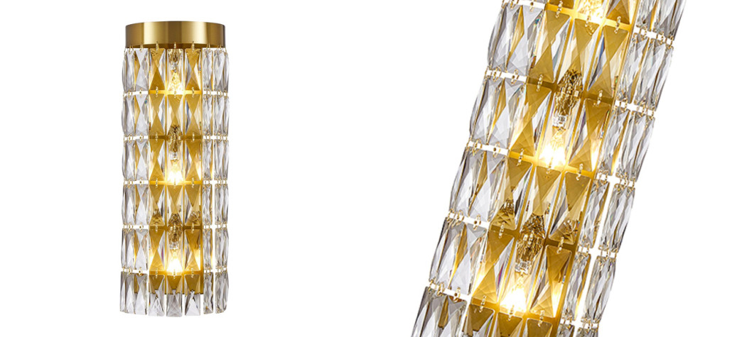 Бра с плафоном из прозрачного хрусталя LUNET