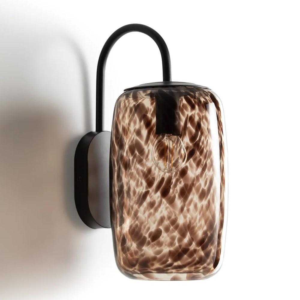Бра с плафоном из янтарного стекла Amber Olmos Wall Lamp