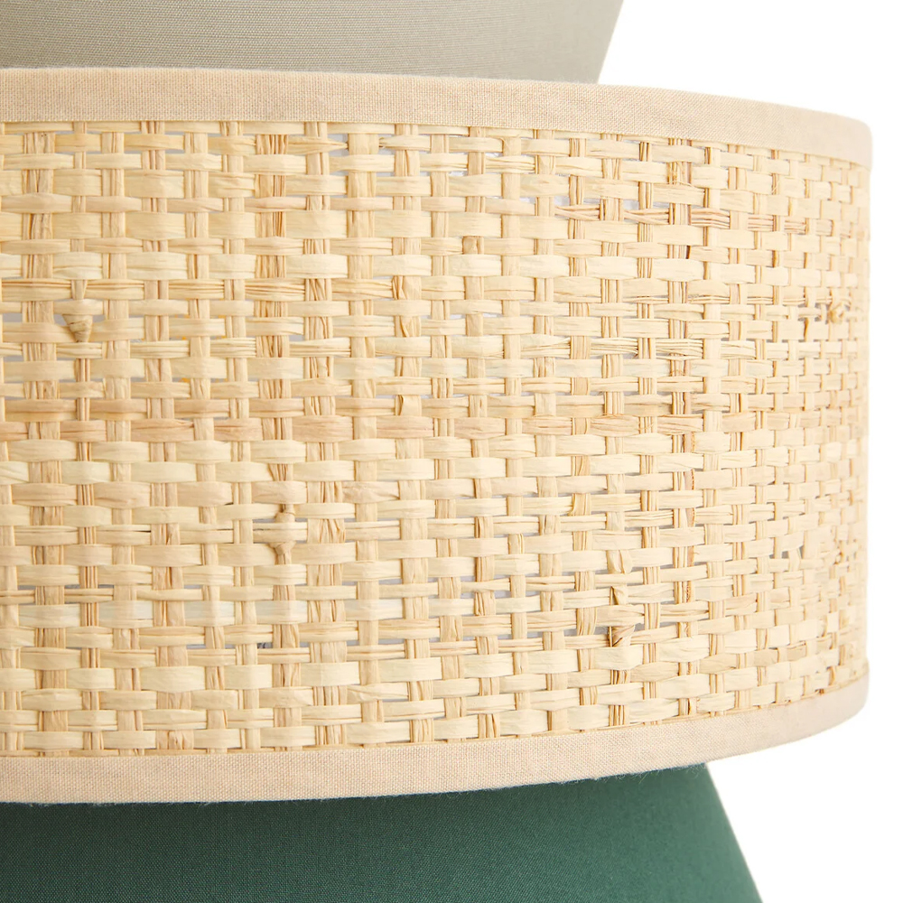 Бра с плетеным декором Bonnie Wicker Green Wall Lamp