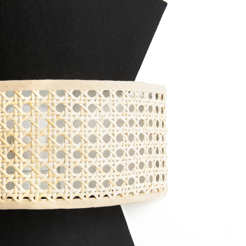 Бра с плетеным декором из ротанга Bonnie Wicker Black Wall Lamp