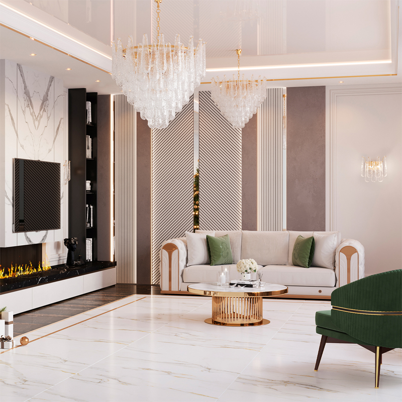 Бра с подвесками из рифленного стекла в форме капель Textured Glass