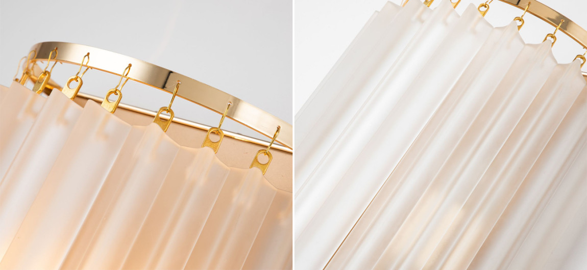 Бра с подвесками из стеклянных пластин Chrysaora