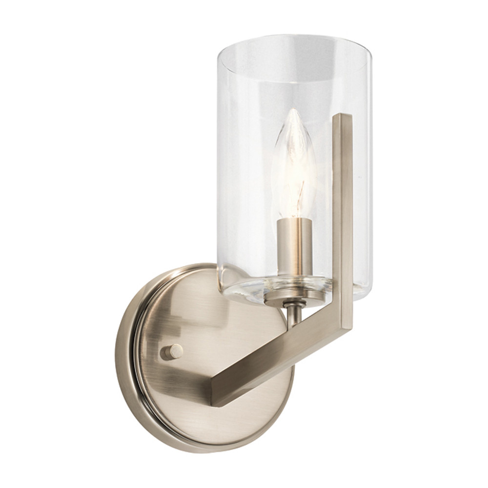 Бра с прозрачным плафоном в форме цилиндра Kichler