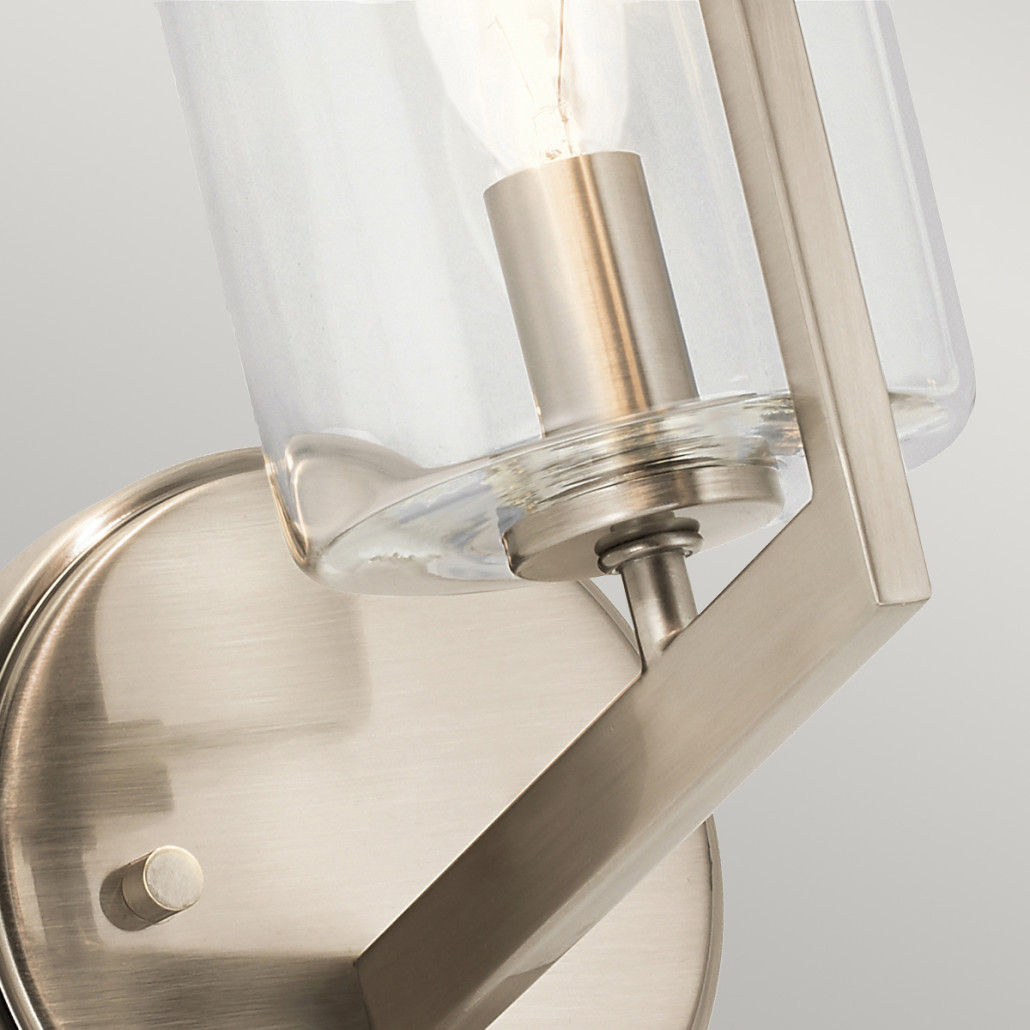 Бра с прозрачным плафоном в форме цилиндра Kichler