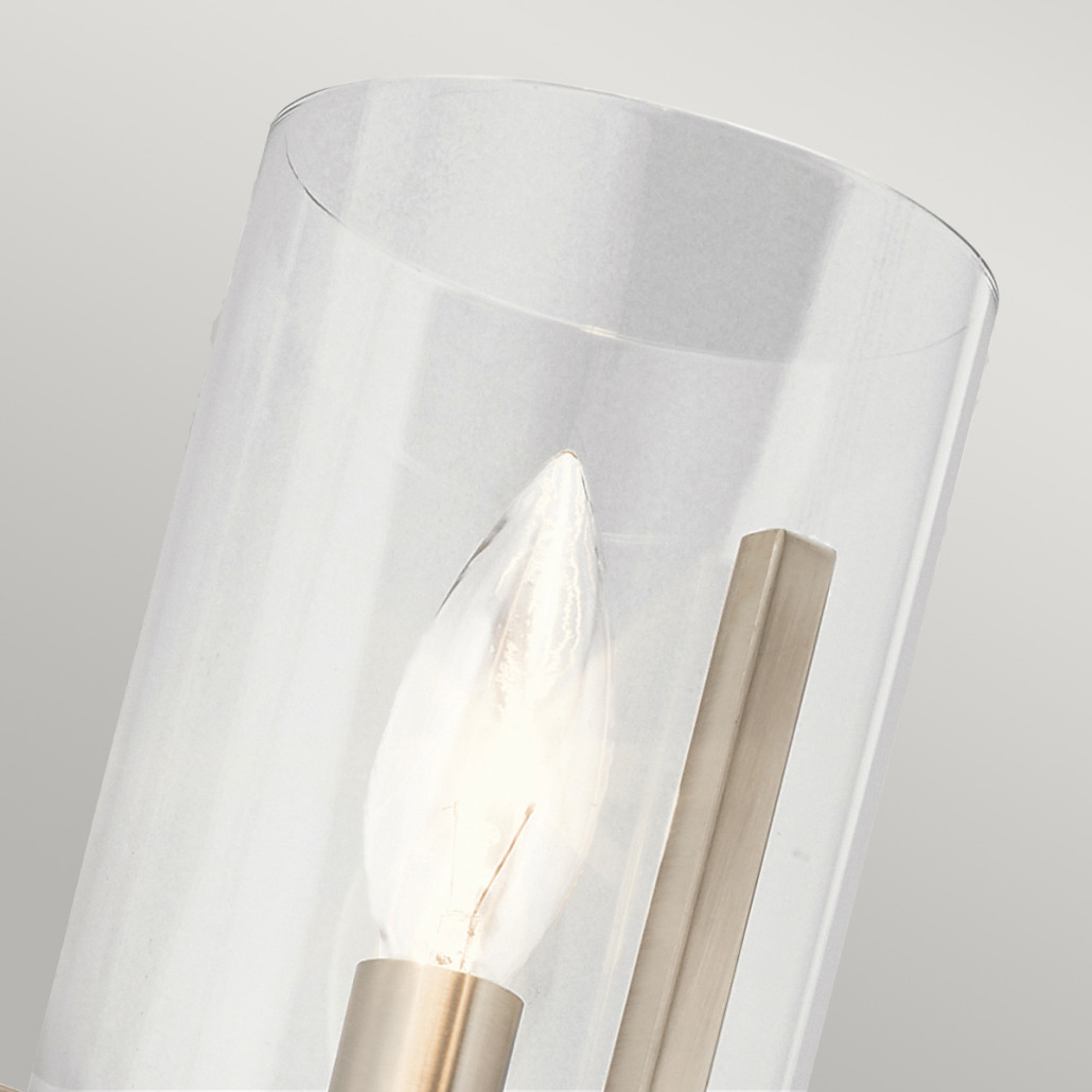 Бра с прозрачным плафоном в форме цилиндра Kichler