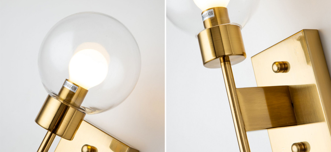 Бра с прозрачным плафоном в форме шара ZIBILLE