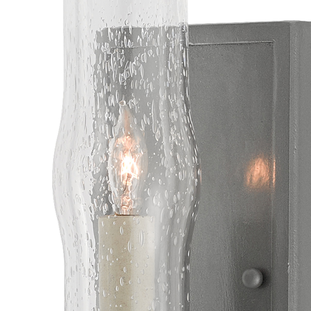 Бра с прозрачным плафоном на сером каркасе Elegant Gray Lamp