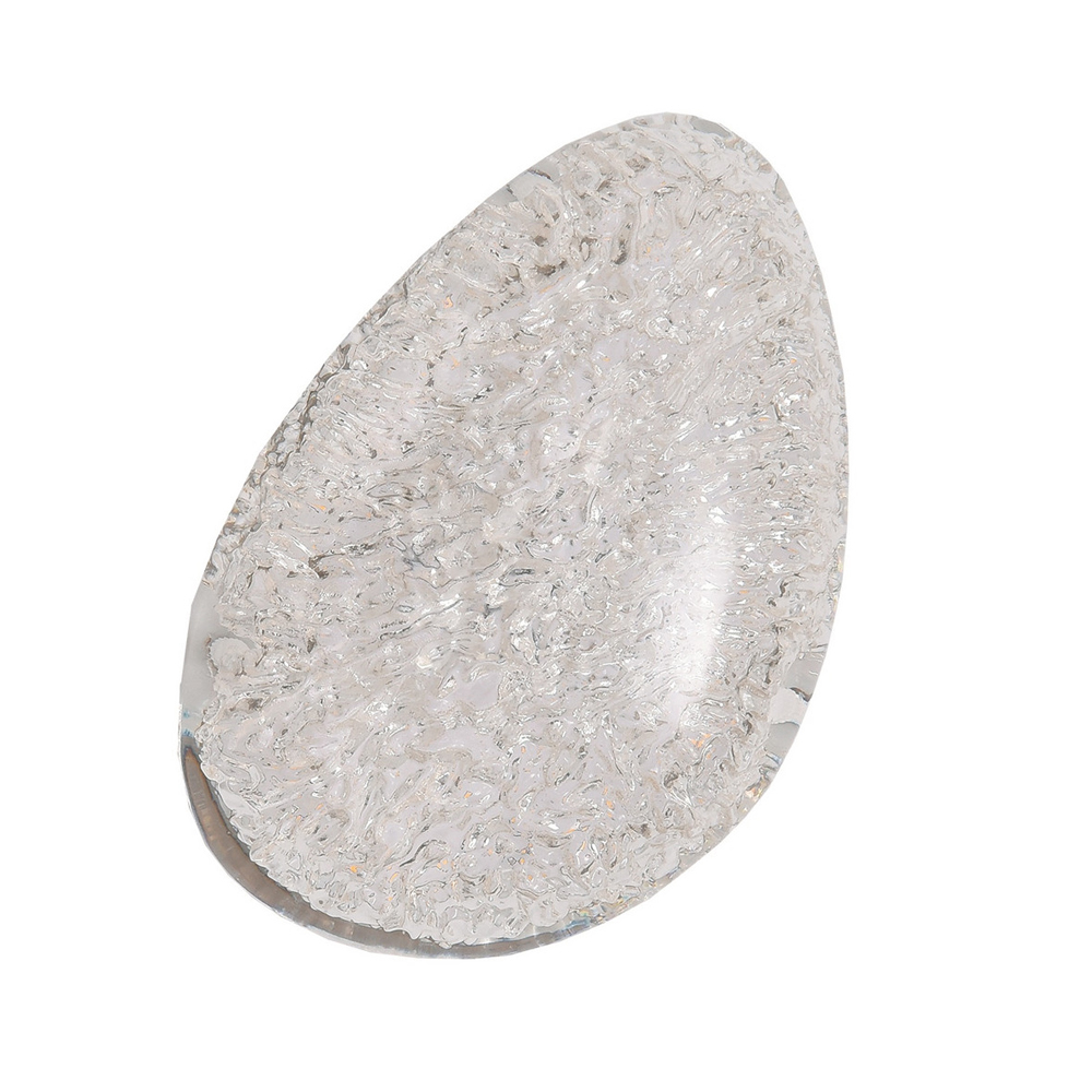 Бра с прозрачным рельефным плафоном на черном металлическом основании Iona