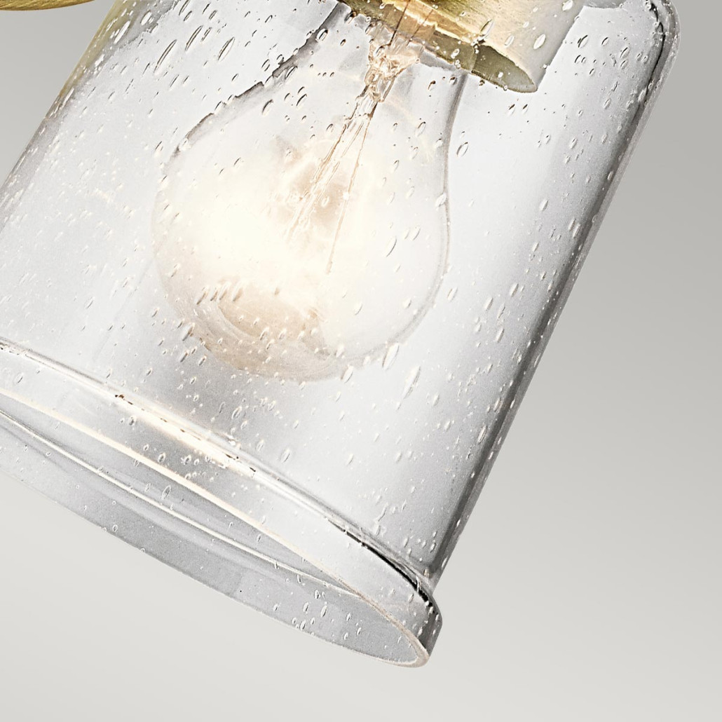 Бра с прозрачным стеклянным абажуром в форме цилиндра Kichler