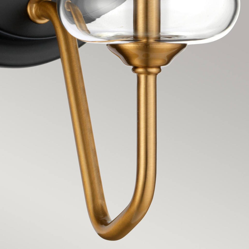 Бра с прозрачным стеклянным плафоном на круглом основании Elstead Lighting