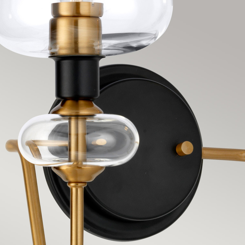 Бра с прозрачным стеклянным плафоном на круглом основании Elstead Lighting