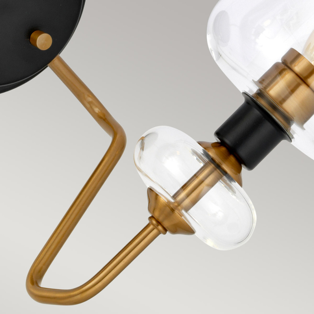 Бра с прозрачным стеклянным плафоном на круглом основании Elstead Lighting