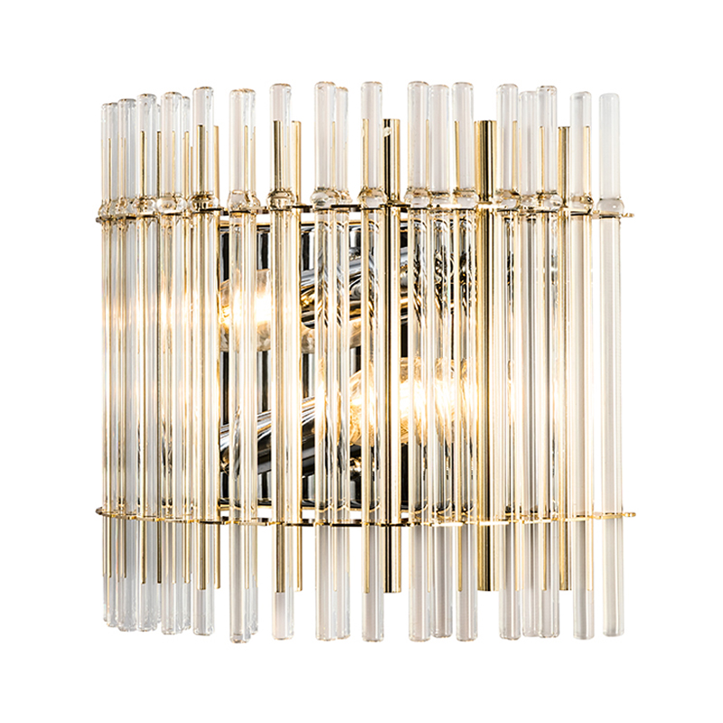 Бра с прозрачными вертикальными стеклянными трубками Gladia