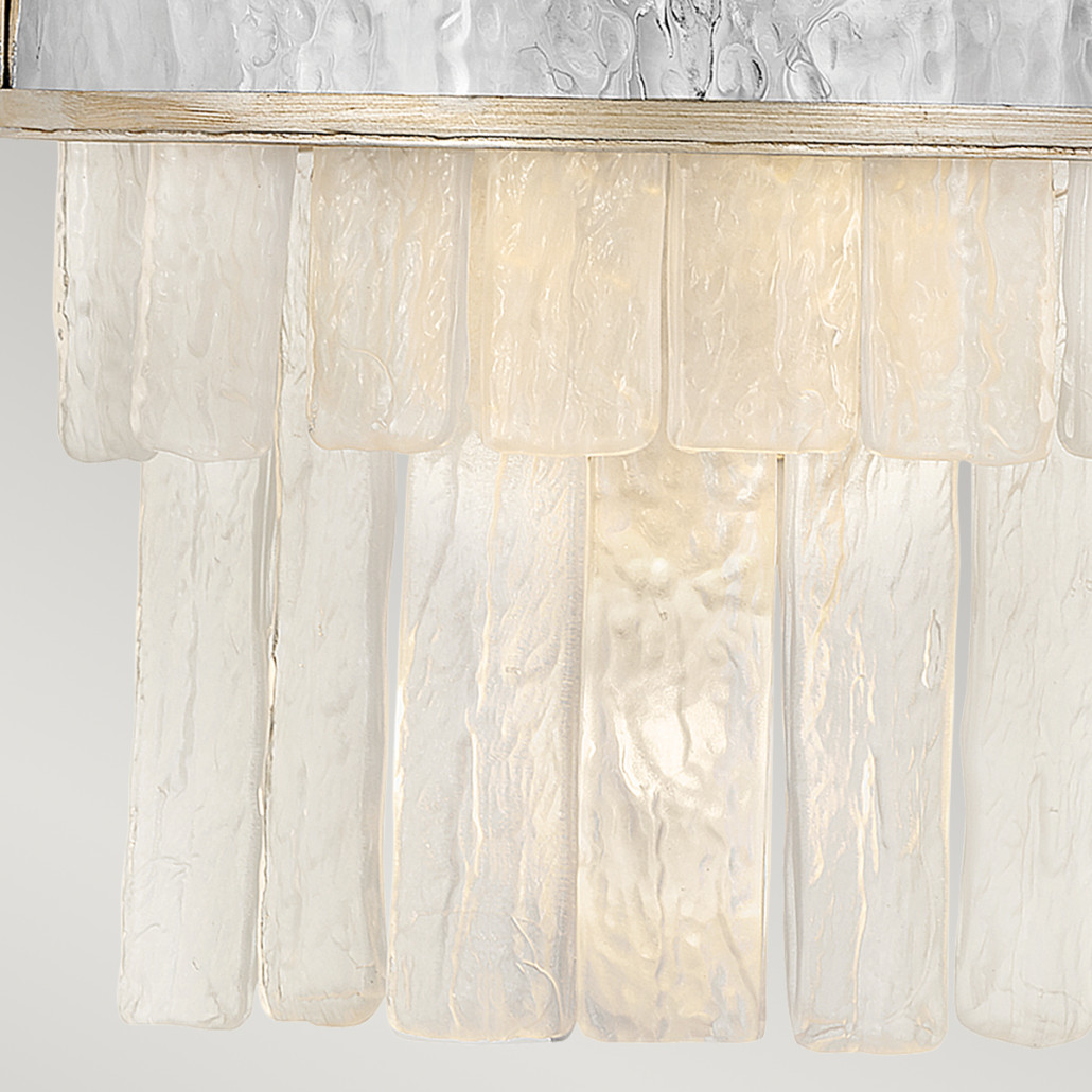 Бра с прозрачными подвесками из текстурированного стекла Hinkley