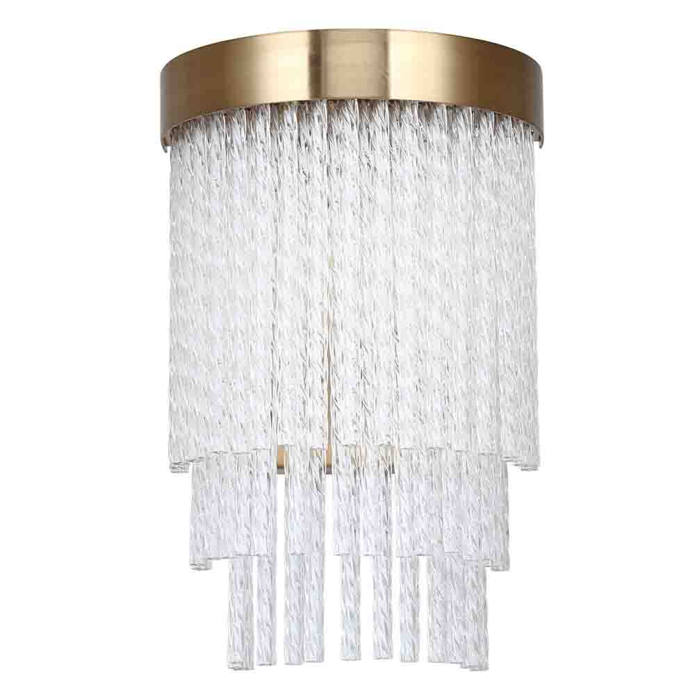 Бра с прозрачными стеклянными трубочками и металлическим основанием Nembus