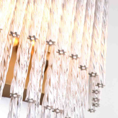 Бра с прозрачными стеклянными трубочками и металлическим основанием Nembus