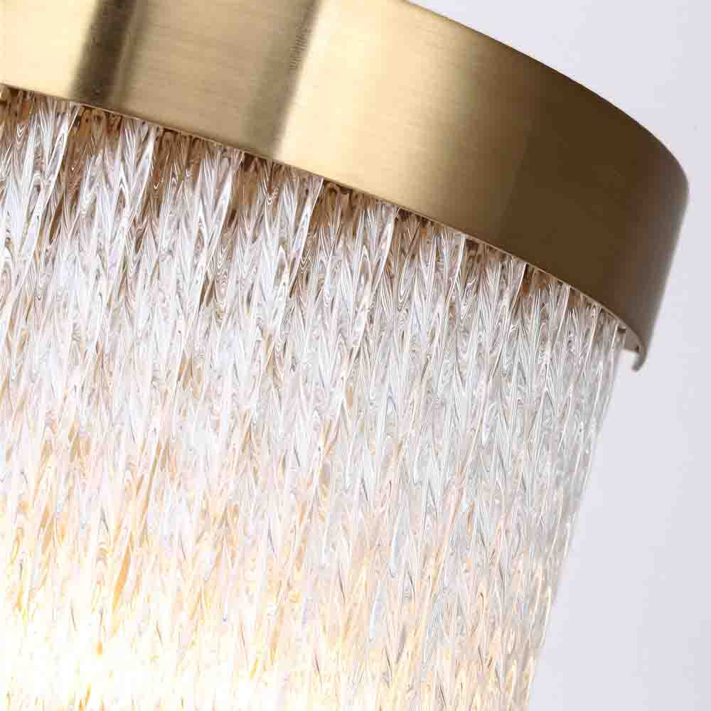 Бра с прозрачными стеклянными трубочками и металлическим основанием Nembus