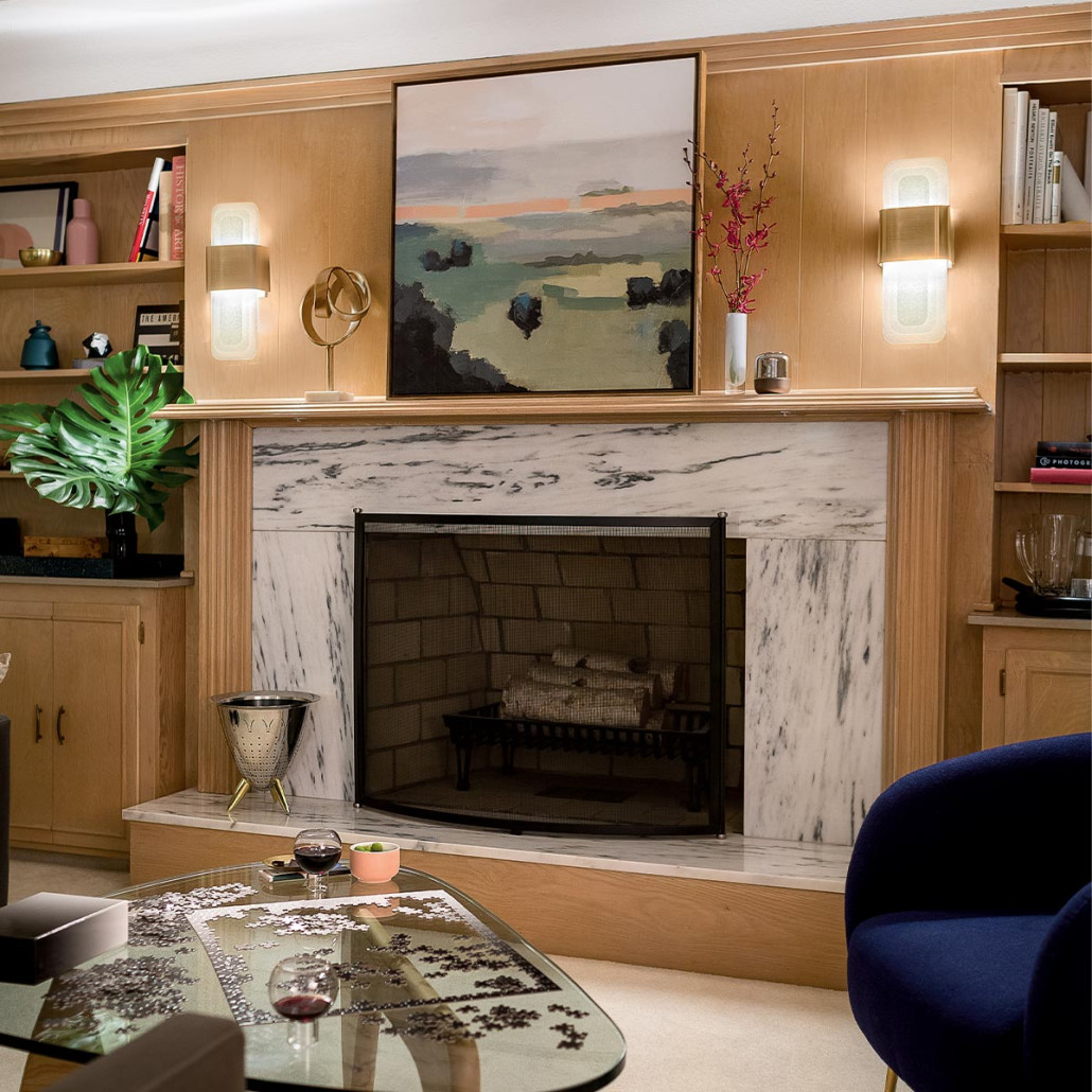 Бра с прямоугольным стеклянным плафоном Kichler