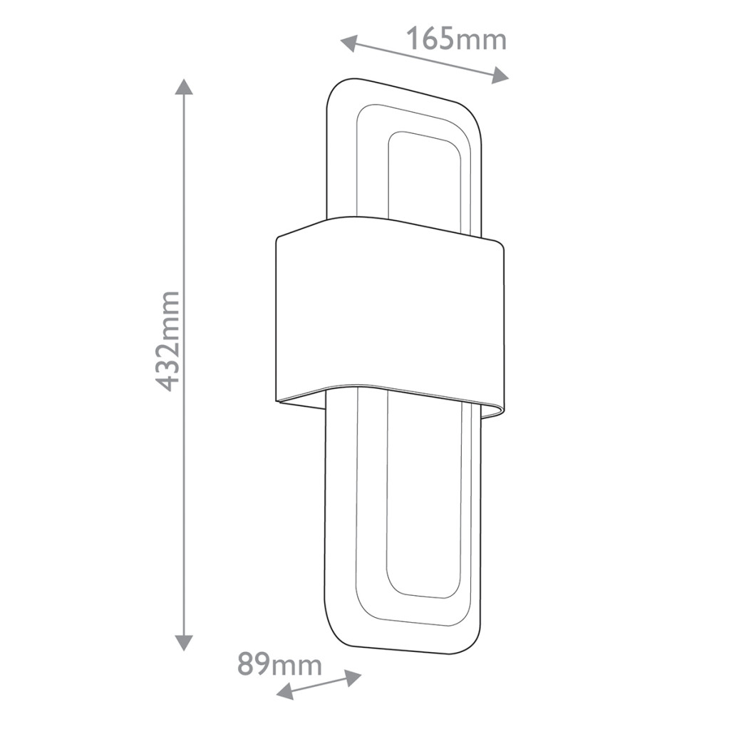 Бра с прямоугольным стеклянным плафоном Kichler