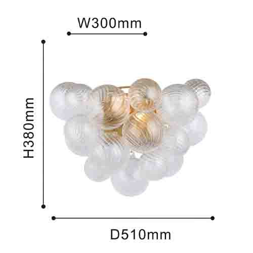 Бра с рельефными стеклянными шарами Berries Chandelier