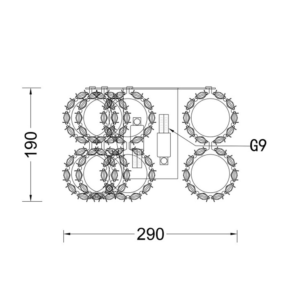 Бра с россыпью хрусталя Perfection of Diamonds