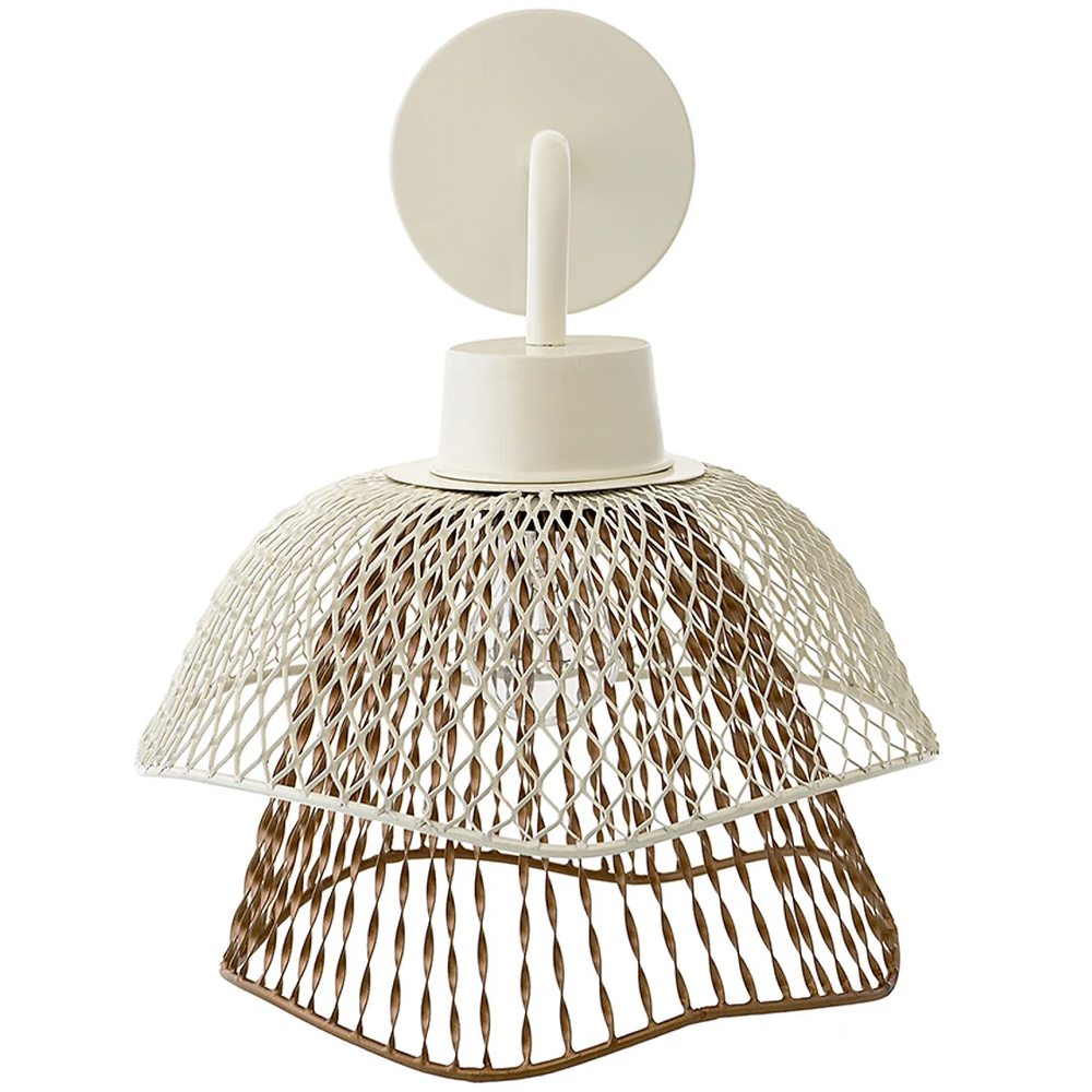 Бра с сетчатым металлическим абажуром Beige Gold Mesh Lampshade