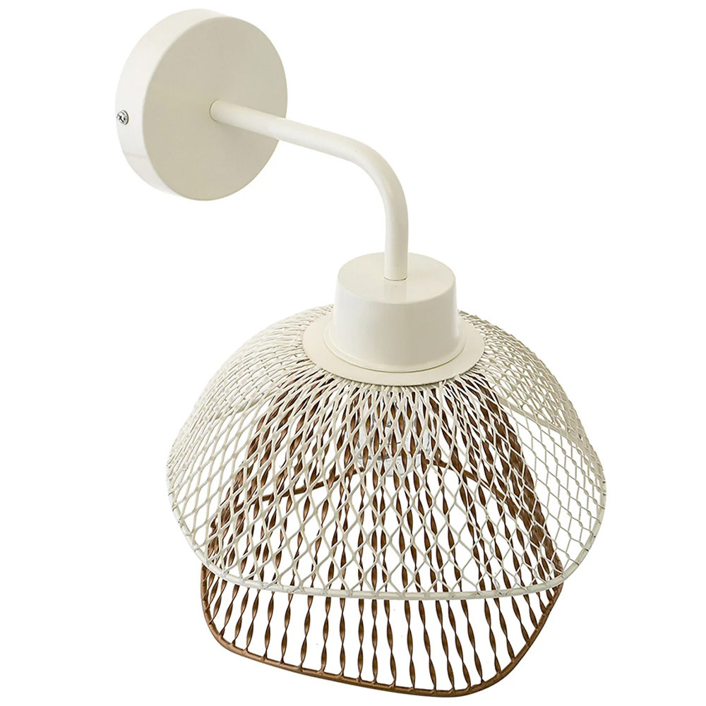 Бра с сетчатым металлическим абажуром Beige Gold Mesh Lampshade