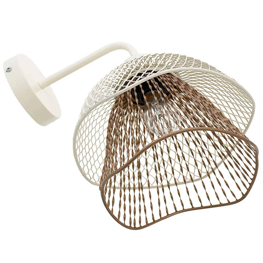 Бра с сетчатым металлическим абажуром Beige Gold Mesh Lampshade