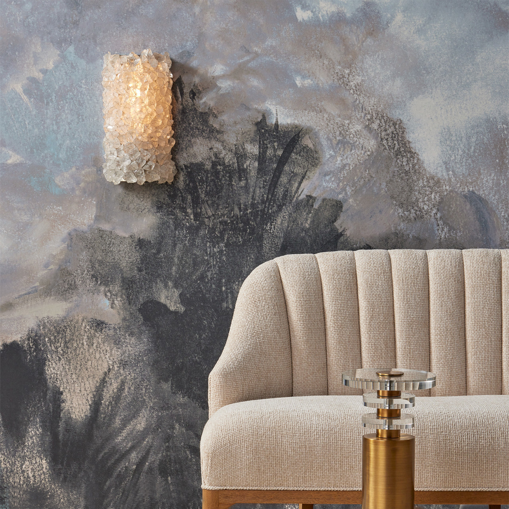 Бра с фактурным плафоном из кристаллов Amber Crystal