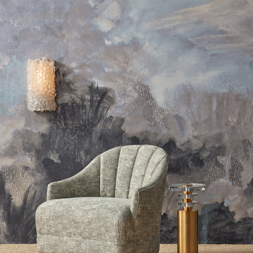 Бра с фактурным плафоном из кристаллов Amber Crystal