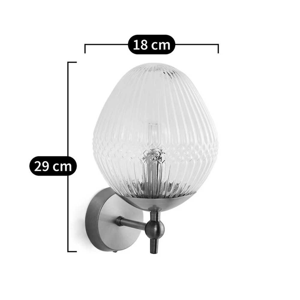 Бра с фактурным плафоном из стекла Gona