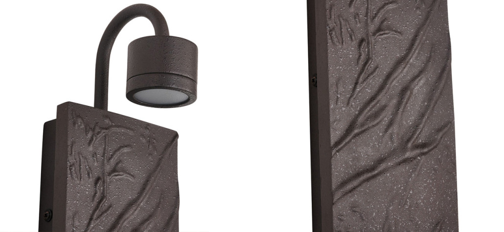 Бра с фактурой дерева Bark Black