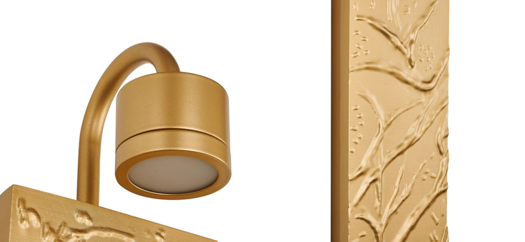 Бра с фактурой дерева Bark Golg