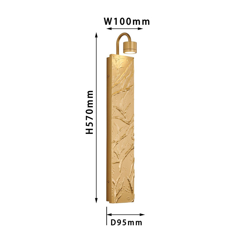 Бра с фактурой дерева Bark Golg