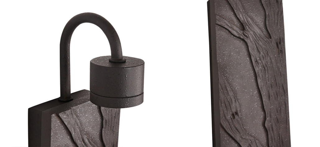 Бра с фактурой дерева Barkwood Black