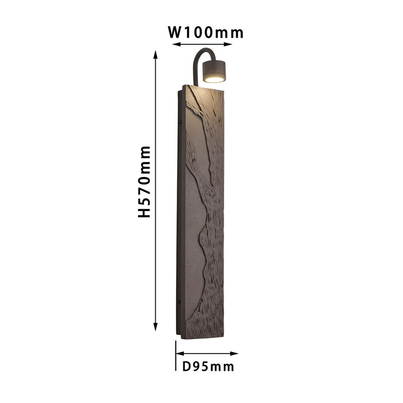 Бра с фактурой дерева Barkwood Black