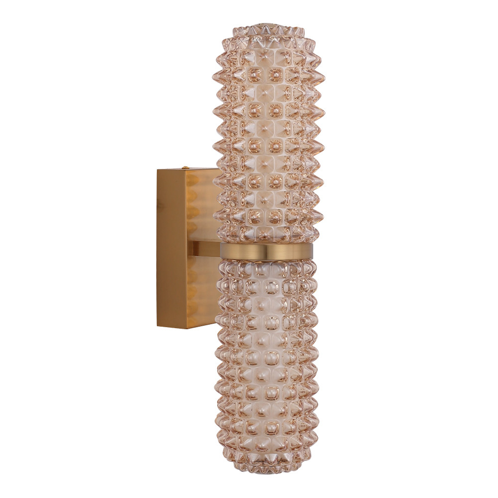 Бра с факутрным стеклянным плафоном Шампань Sonora