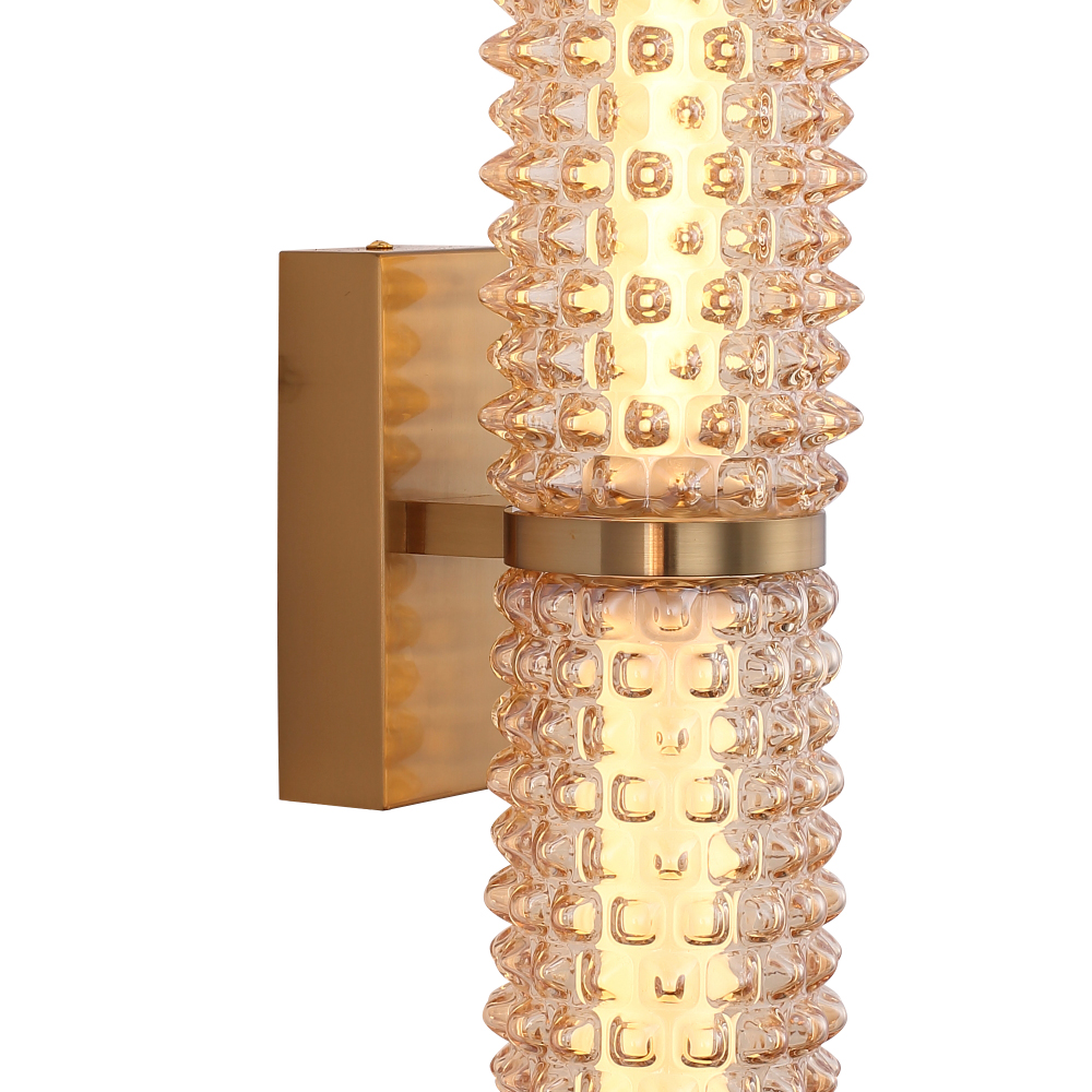 Бра с факутрным стеклянным плафоном Шампань Sonora