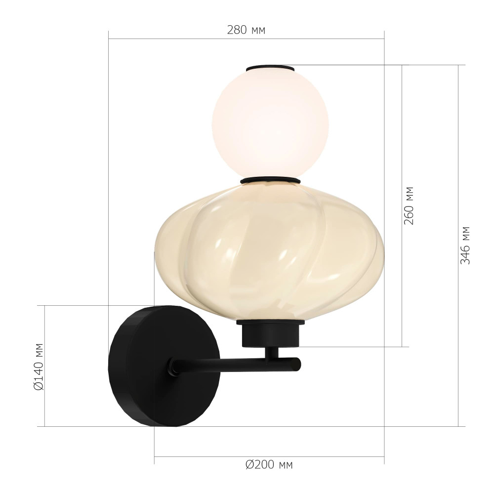 Бра с фигурными керамическими элементами Fragrant Light