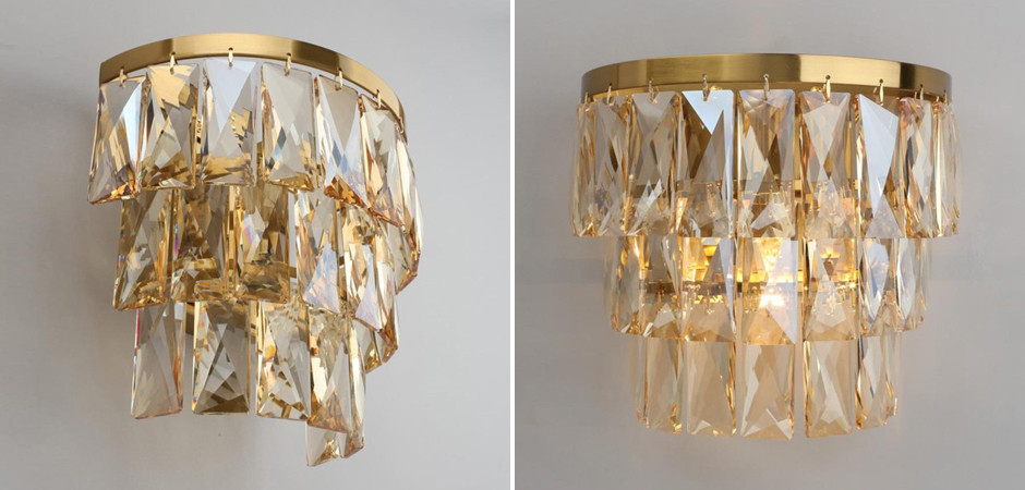 Бра с хрустальным плафоном LUNET Bronze