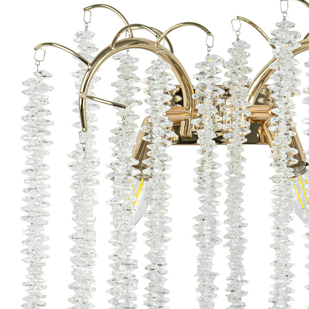 Бра с хрустальными подвесками Bunch of Crystal Berries Gold Wall Lamp