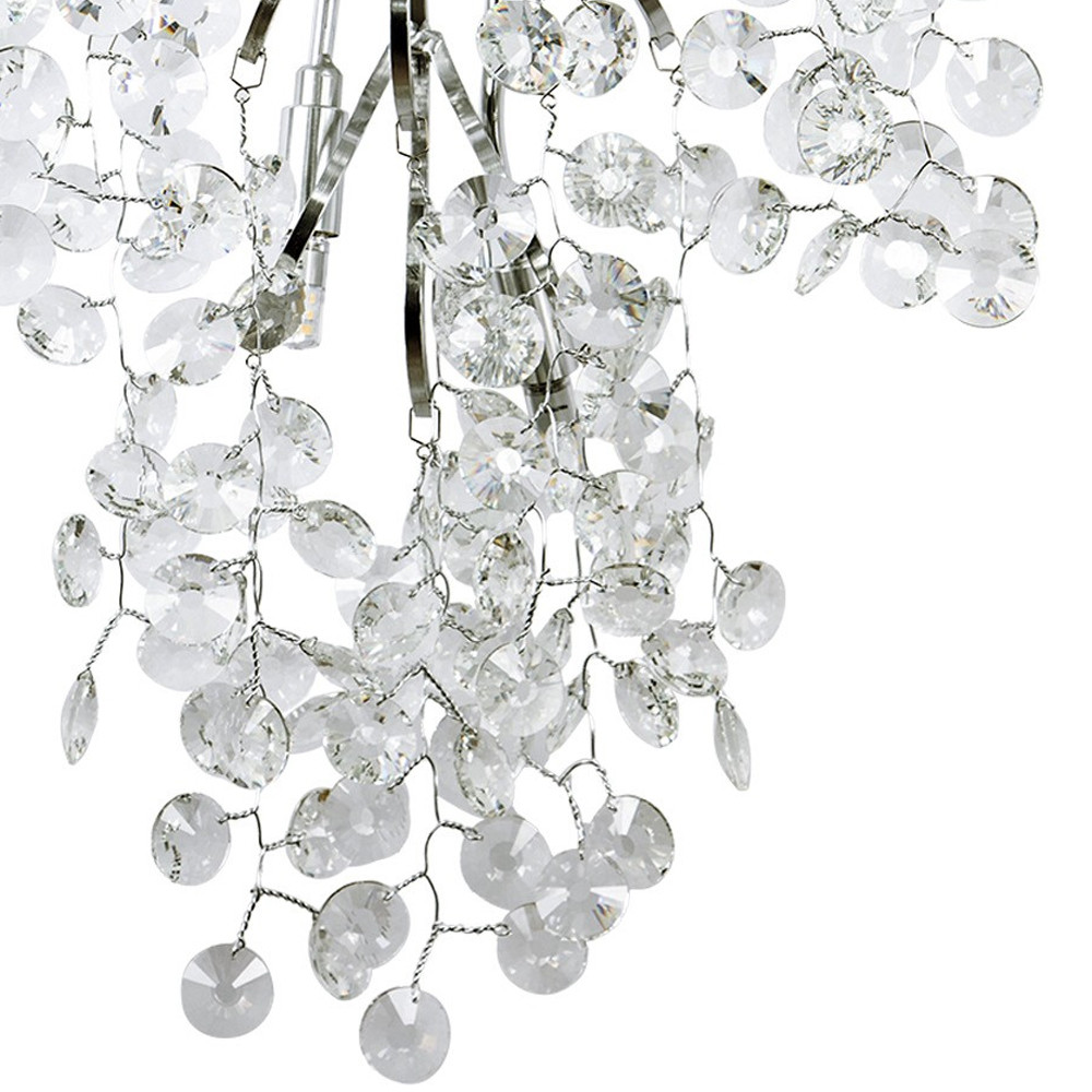 Бра с хрустальными подвесками на металлических ветках Fairytree Light Silver Wall Lamp