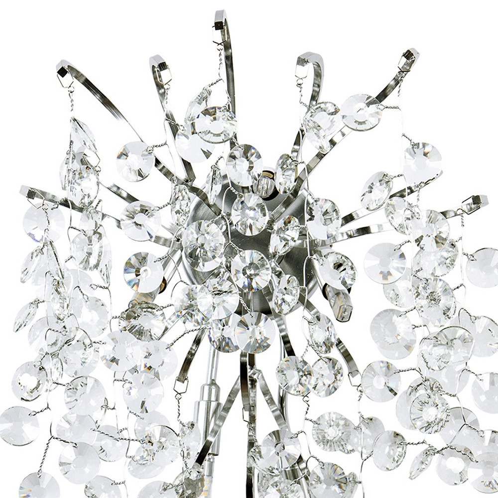 Бра с хрустальными подвесками на металлических ветках Fairytree Light Silver Wall Lamp